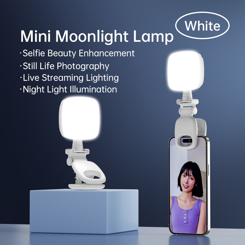 Macro Photography Led Lighting - ポータブルLEDセルフィーライトカメラミニフィルライト充電式スマホナイトライトUSBクランプランプ、ノートパソコン、タブレット、TikTokビデオ用