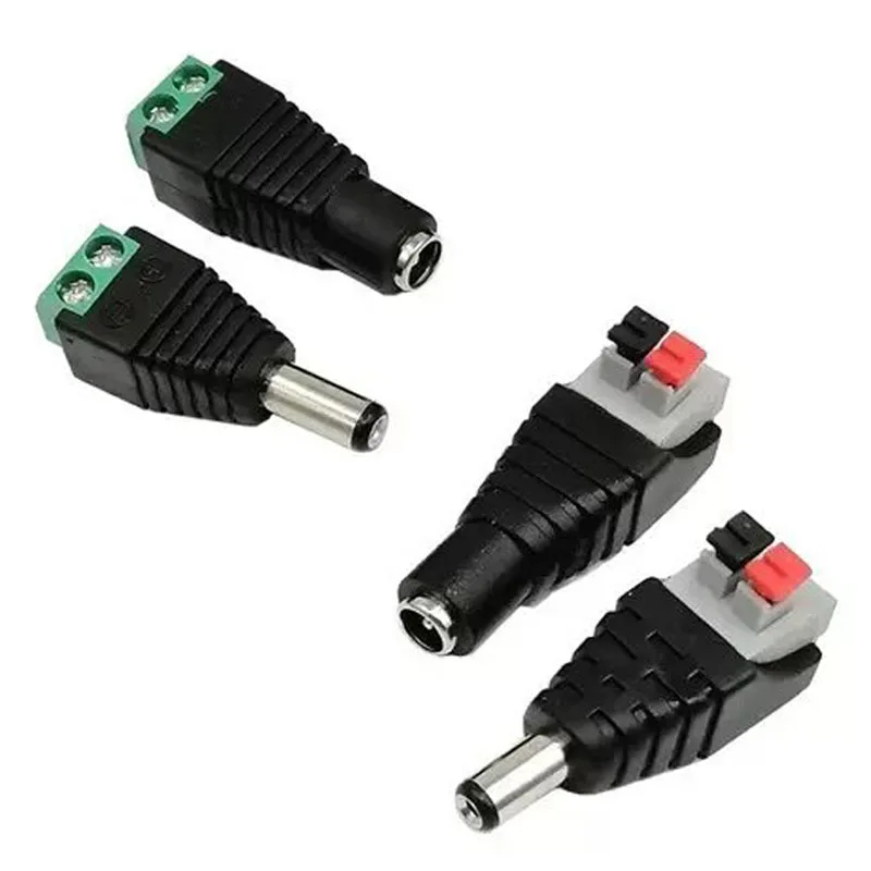 Photography Led Lighting Kit - メスとオスの DC コネクタ 2.1x5.5mm 電源プラグ アダプタ