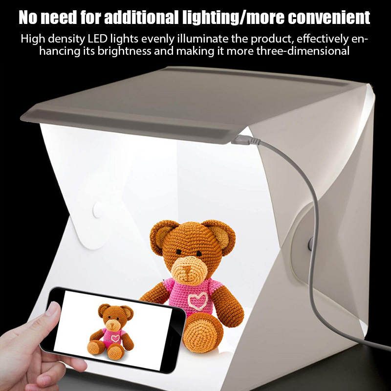 Photography Lighting Styles - ライトボックス ミニフォトスタジオボックス 23*22*24cm 撮影ボックス ライトスタジオ 撮影テントボックスキット