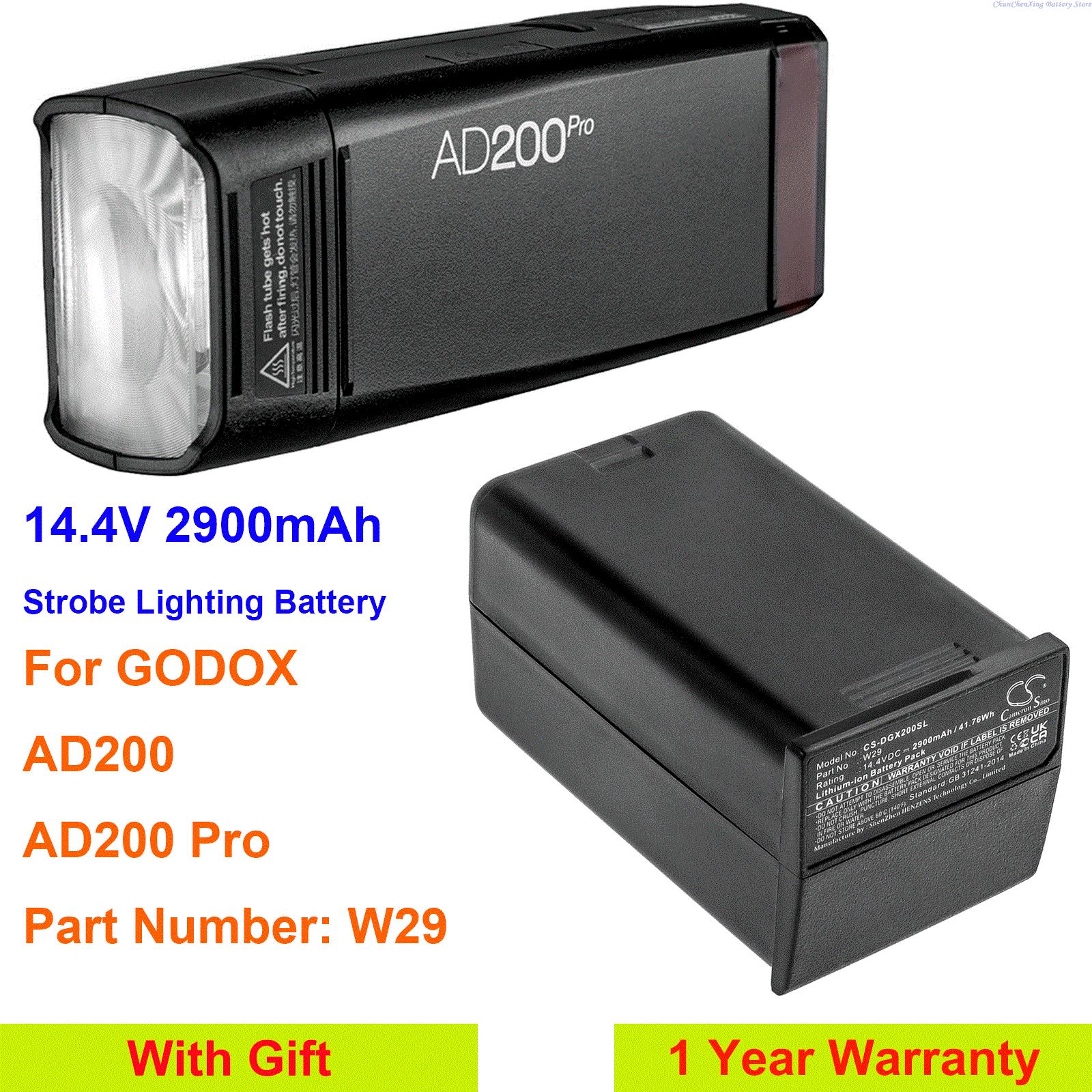 Photography Lighting Kit Godox - Cameron sinoストロボライトバッテリー、14.4v 2900mah、w29 for Godox ad200およびad200