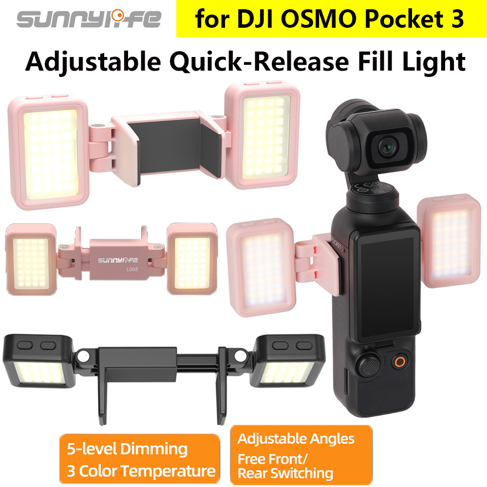 Photography Lighting Kits - Sunnylife クイックリリースフィルライトビデオ写真撮影自撮りライト DJI OSMO Pocket 4/3