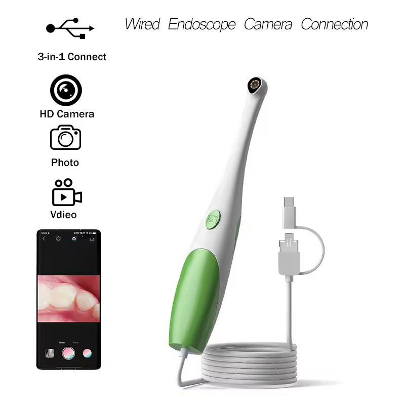 Macro Photography Led Lighting - カメラ付き口腔内視鏡、HDビジュアルボアスコープ、8つのLEDライト搭載、Android/PC対応のハンドヘルド口腔ケアツール