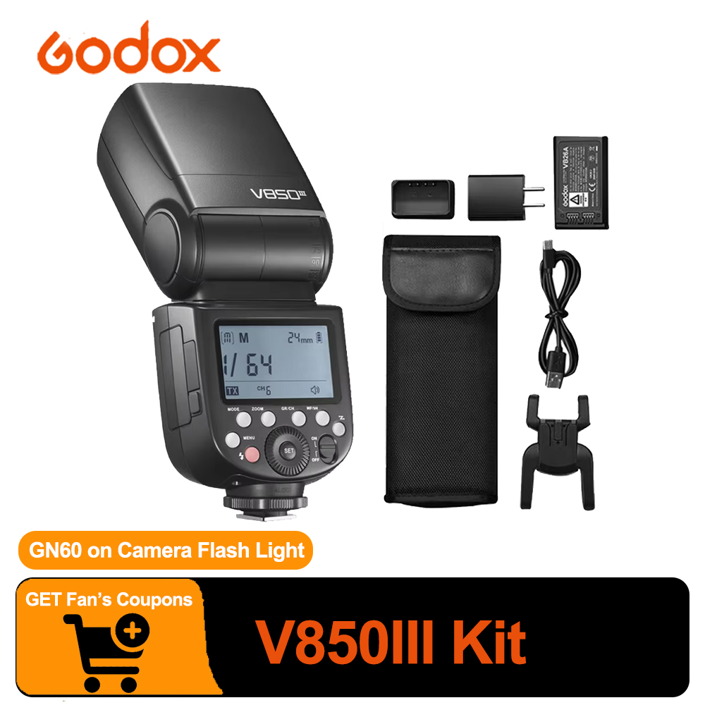 Photography Lighting Kit Godox - ゴドックス V850III キット リチウムイオンフラッシュ 76ws GN60