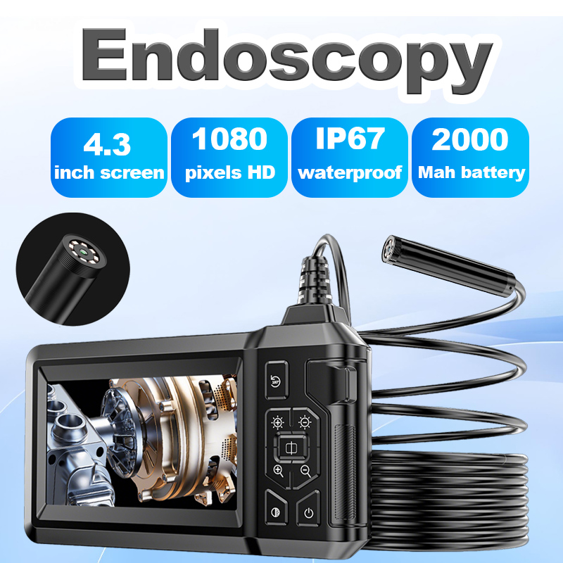 4.3インチIPS液晶ボアスコープ下水道カメラ1080P I - Macro Photography Led Lighting のレビューと価格