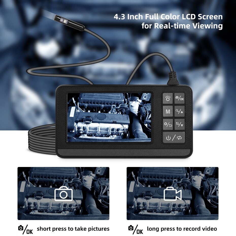 Kerui-産業用内視鏡,検査カメラ,4.3インチLCD,ラ - Macro Photography Led Lighting のレビューと価格