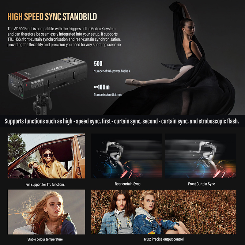 Godox AD200ProII TTL 2.4G ワイヤレ - Photography Lighting Kit Godox のレビューと価格