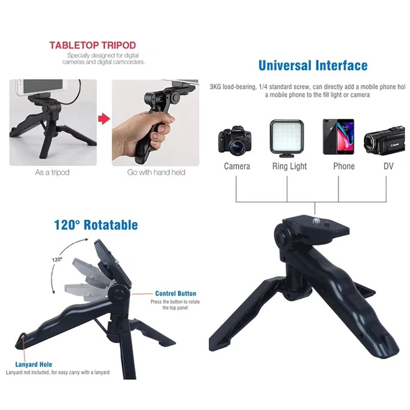 携帯電話ホルダー付きvloggingキット,ミニマイク,LE - Photography Led Lighting Kit のレビューと価格