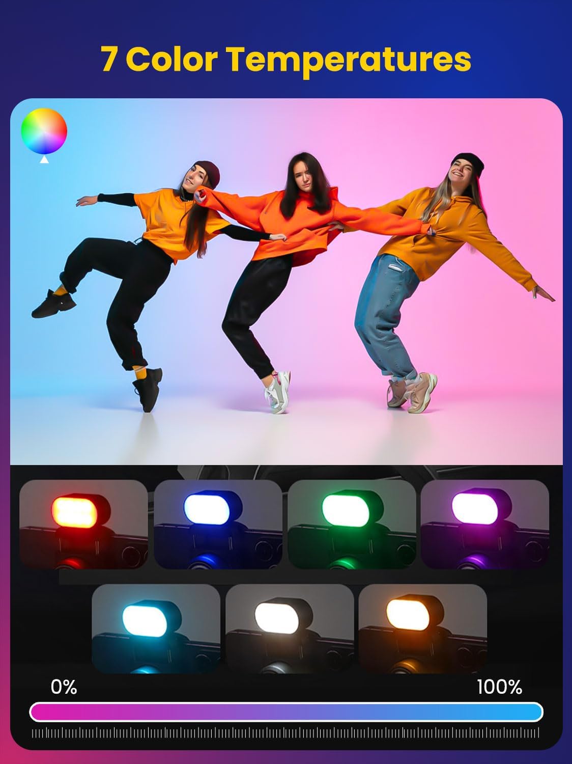 AOCHUAN ミニ RGB 磁気補助光 3 ストップ輝度  - Photography Lighting Styles のレビューと価格