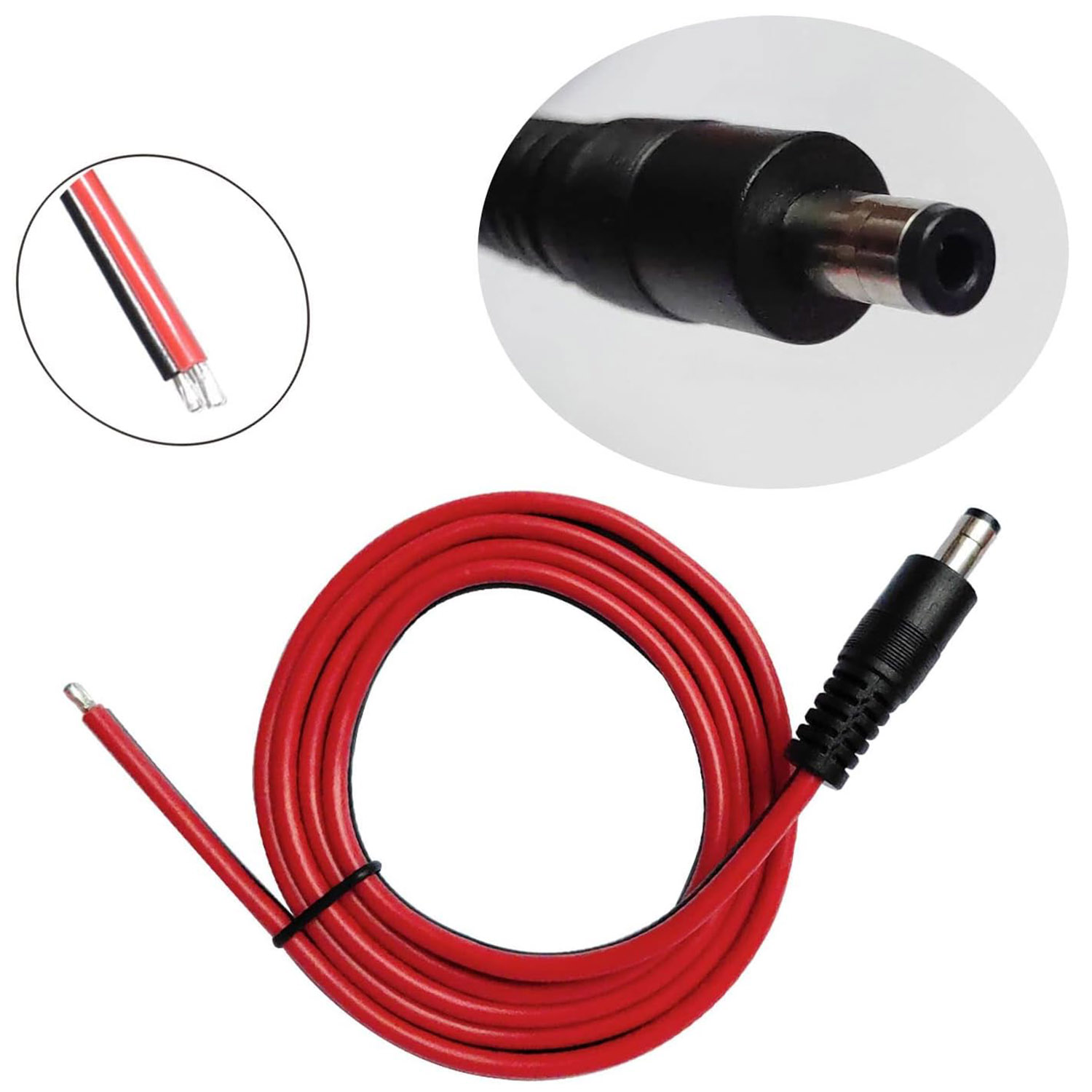 1pc 14AWG DC 電源 5.5 ミリメートル × 2 - Photography Led Lighting Kit のレビューと価格