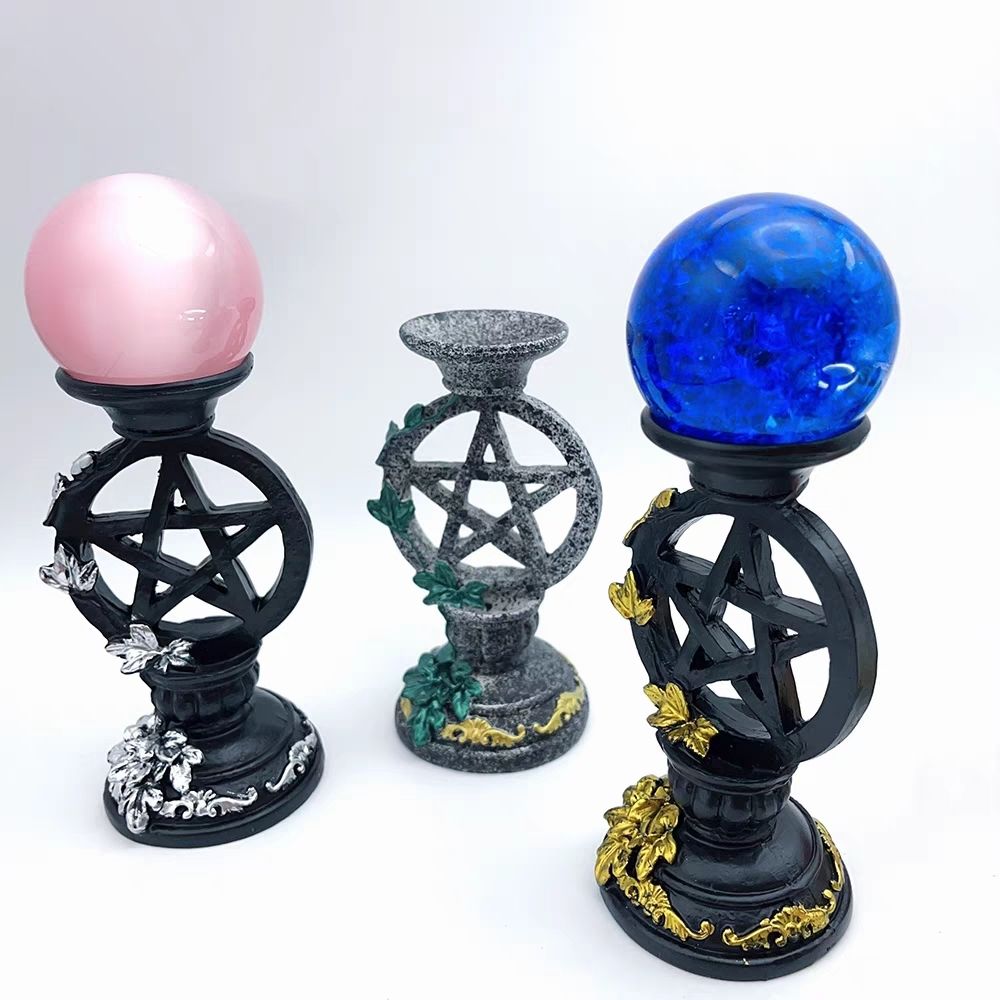 五芒星オーナメント 翡翠台座 クリスタルボールスタンド ヴィ - Photography Lighting Home のレビューと価格