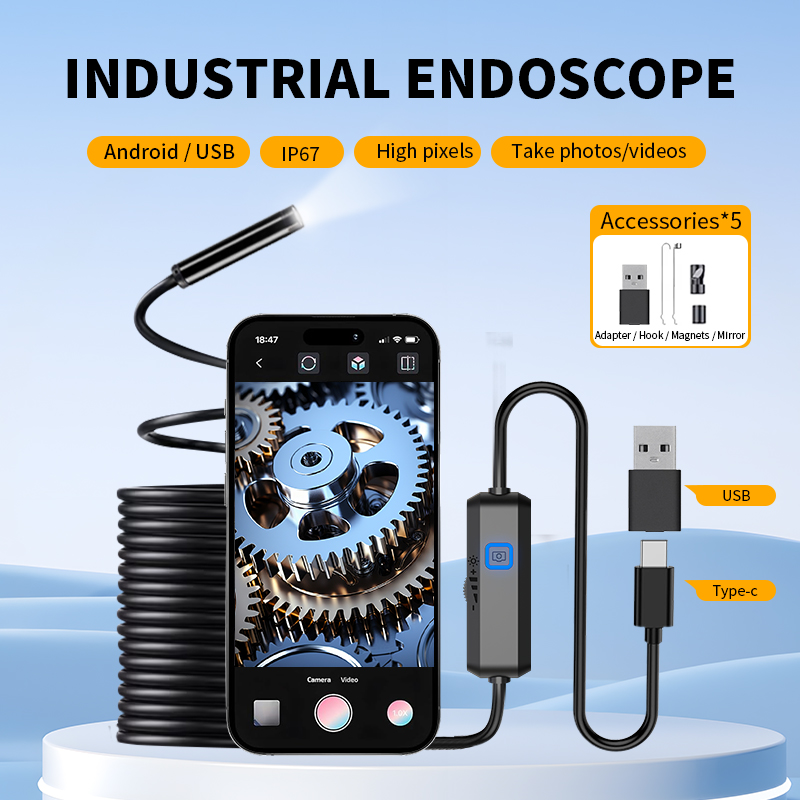 新しいUSB内視鏡 OTG Android携帯用 7mmボア - Macro Photography Led Lighting のレビューと価格