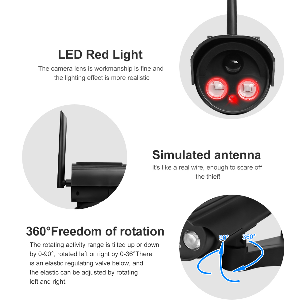 屋外ソーラーシミュレーションカメラ防水ダミーカメラホームセー - Macro Photography Led Lighting のレビューと価格