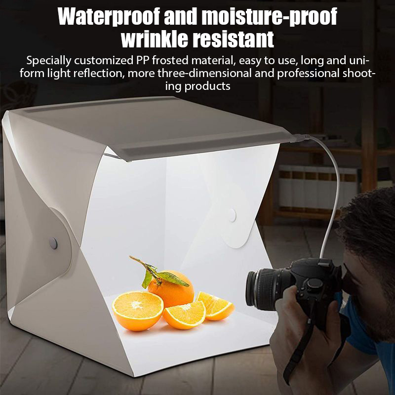 20cmポータブルフォトボックス写真撮影用折りたたみ式LED - Photography Lighting Styles のレビューと価格
