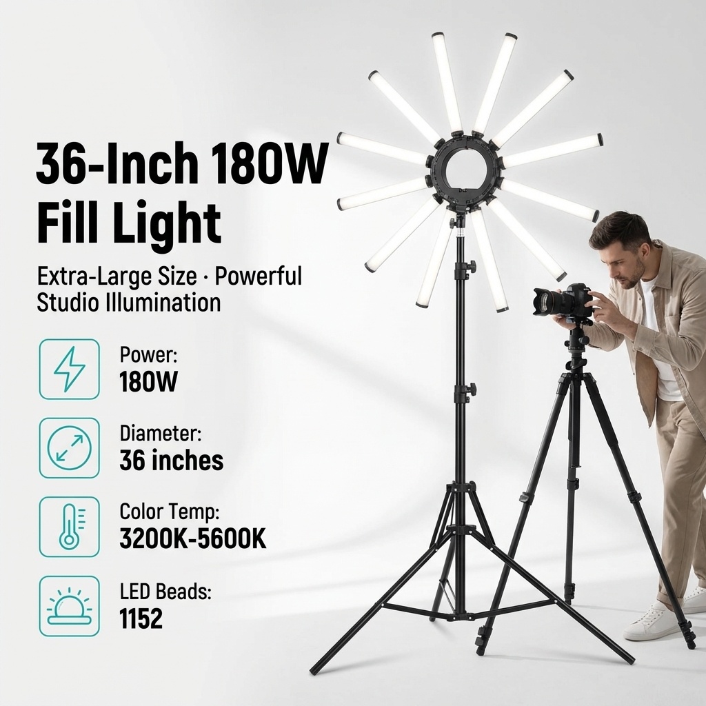 12アームマルチチューブ写真撮影照明キット 180W大型LE - Photography Lighting Kits のレビューと価格