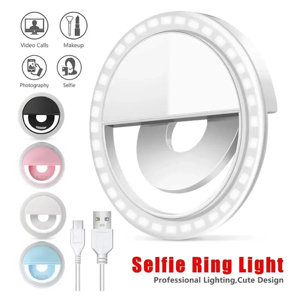 LED Selfie リングライト携帯電話クリップオンランプ - Macro Photography Led Lighting のレビューと価格