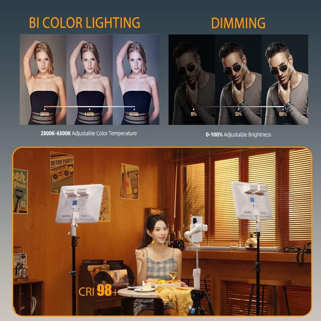 Godox P260C Pro LED ビデオライトパネル  - Photography Lighting Styles のレビューと価格