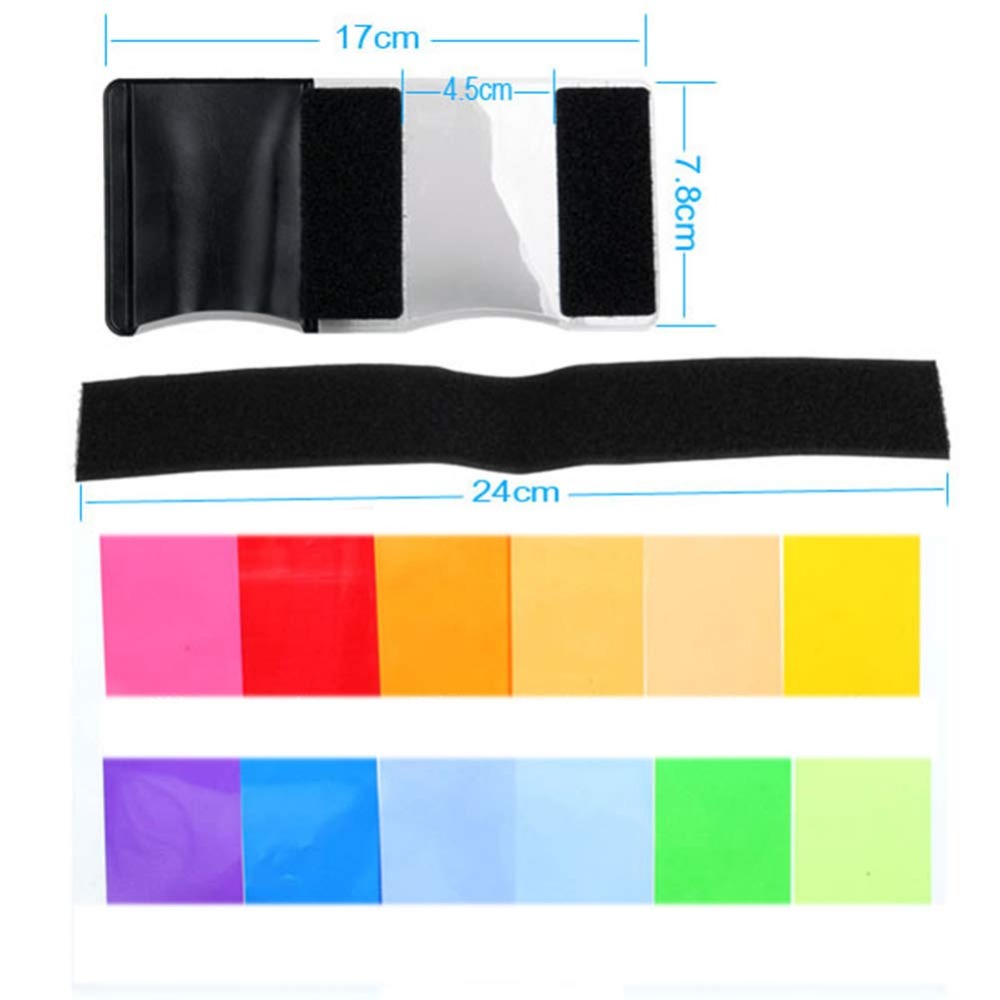 12色カメラフラッシュジェル照明フィルターキット、ユニバーサ - Photography Lighting Kits のレビューと価格