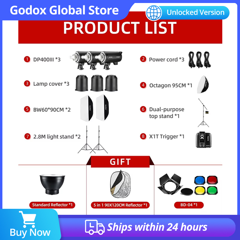 1200W Godox DP400III DP400III- - Photography Lighting Kit Godox のレビューと価格
