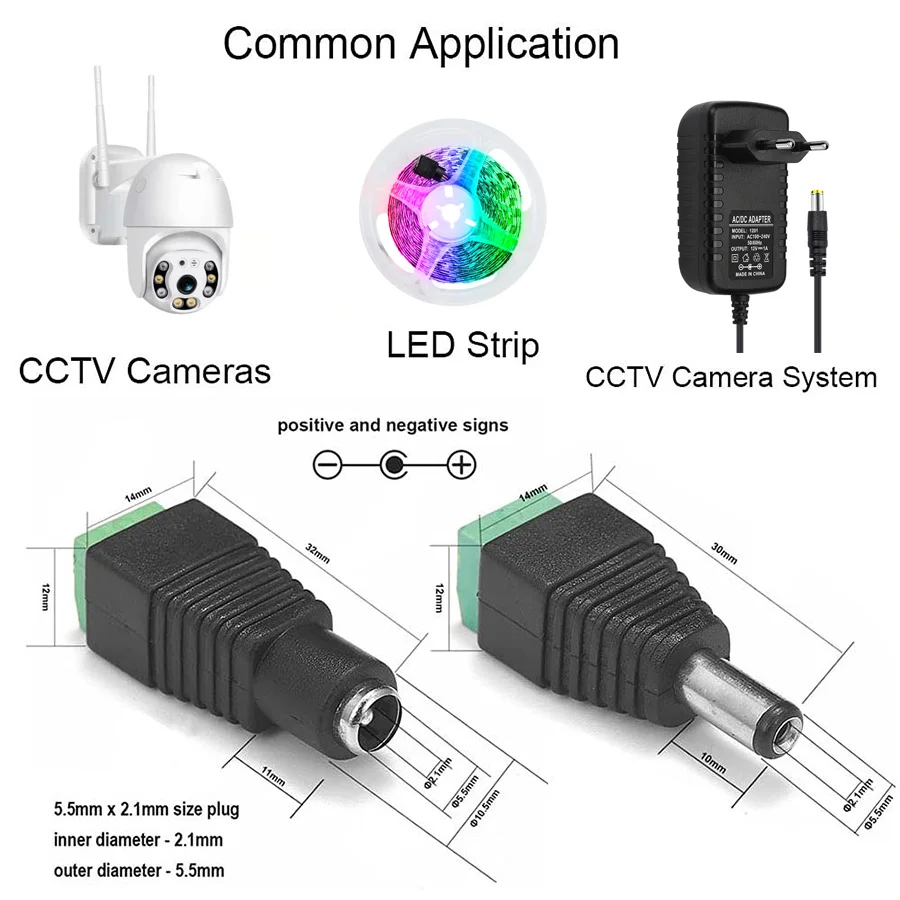 オスとメスのコネクタ,LEDストリップライト,TVカメラ用, - Photography Led Lighting Kit のレビューと価格